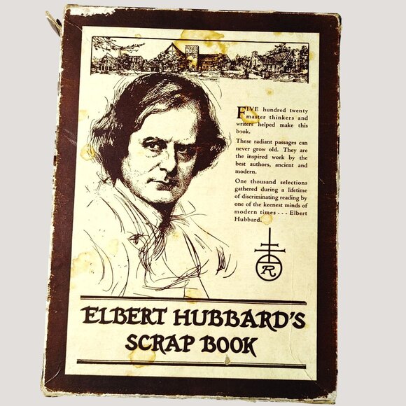 Elbert Hubbards Scrap Book 1927 Leather Bound By Roycrofters - Picture 1 of 16